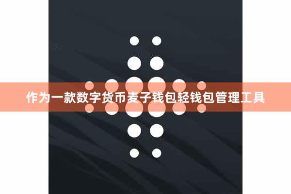作为一款数字货币麦子钱包轻钱包管理工具