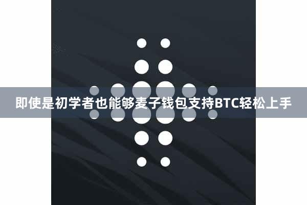 即使是初学者也能够麦子钱包支持BTC轻松上手