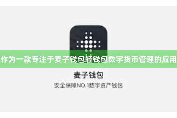 作为一款专注于麦子钱包轻钱包数字货币管理的应用